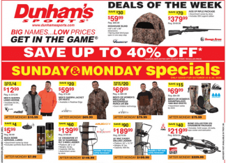 Dunham’s Sports Weekly Ad Oct 22 – Oct 27, 2022