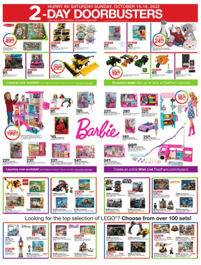 Fleet Farm Monthly Toyland Ad Oct 15 Nov 12, 2022