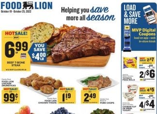 Food Lion Weekly Ad Oct 19 – Oct 25, 2022