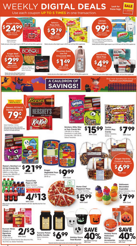 Fry's Food Weekly Ad Oct 26 Nov 01, 2022 (Halloween Promotion Included)