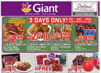 Giant Food Weekly Ad Oct 14 – Oct 20, 2022 (Halloween Promotion Included)