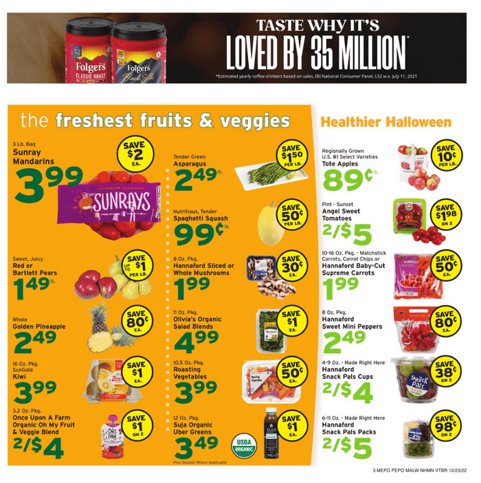 Hannaford Weekly Ad Oct 23 Oct 29, 2022 (Halloween Promotion Included)