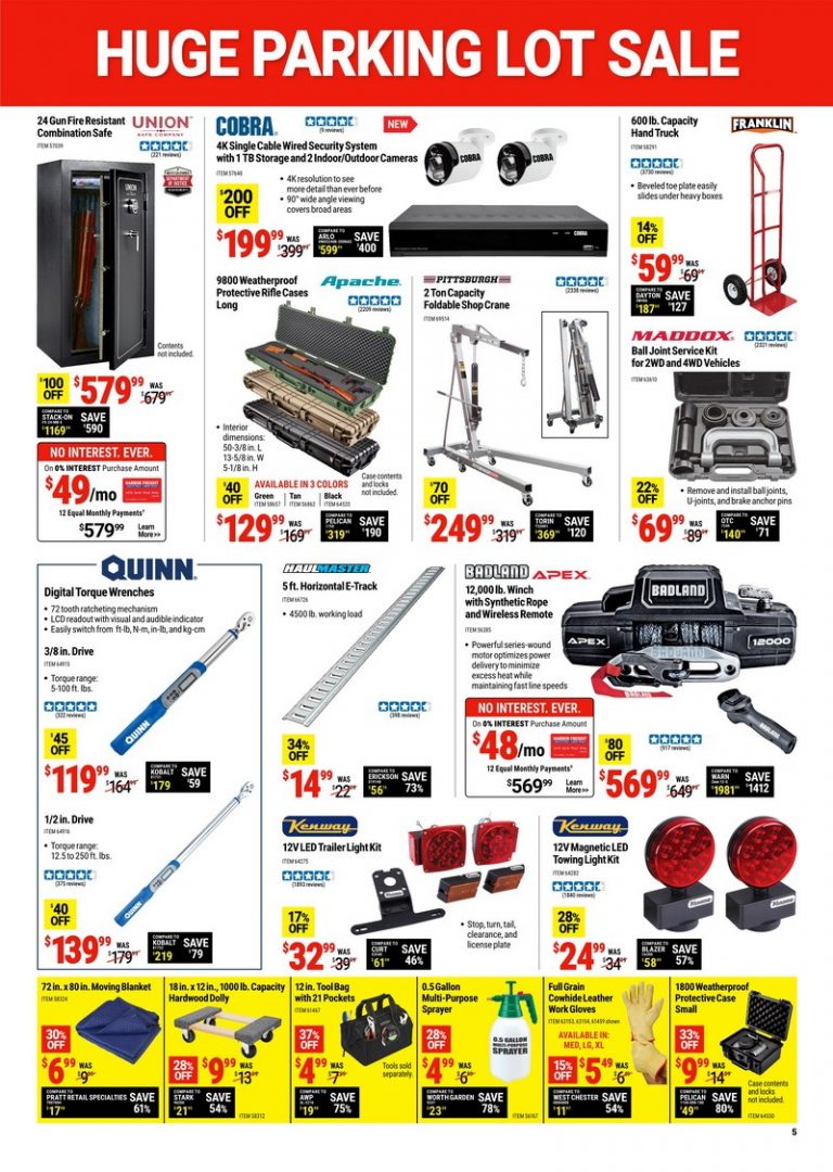 Harbor Freight Huge Parking Lot Sale Oct 10 Oct 16, 2022