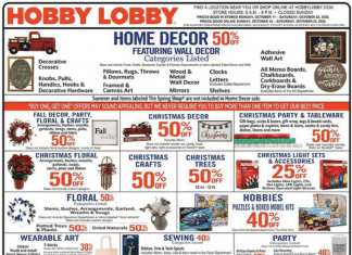 Hobby Lobby Weekly Ad Oct 16 – Oct 22, 2022
