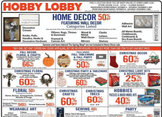 Hobby Lobby Weekly Ad Oct 30 – Nov 05, 2022