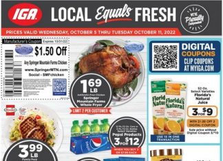 IGA Weekly Ad Oct 05- Oct 11, 2022
