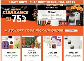 Jo-Ann Halloween Clearance Ad Oct 26 – Oct 29, 2022