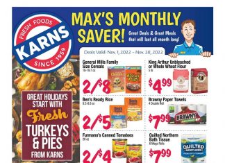 Karns Quality Foods Monthly Ad Nov 01 – Nov 28, 2022