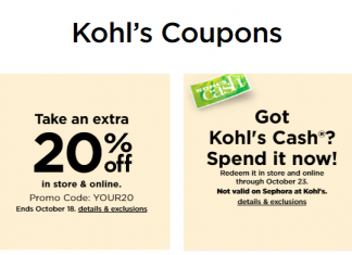 Kohl’s Coupon Sale Until Oct 23, 2022