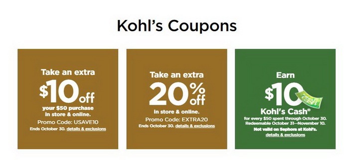 Kohl's Coupon Sale Until Oct 30, 2022 (Halloween Promotion Included)