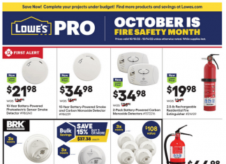 Lowe’s Fire Safety Pro Ad Oct 10 – Oct 14, 2022