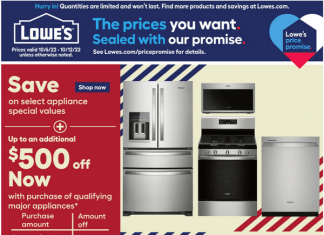 Lowe’s Weekly Ad Oct 06 – Oct 12, 2022