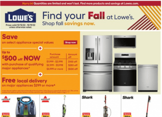 Lowe’s Weekly Ad Oct 13 – Oct 19, 2022