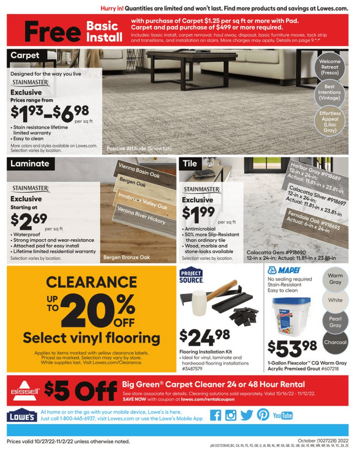 Lowe's Weekly Ad Oct 27 Nov 02, 2022 (Black Friday Promotion Included)