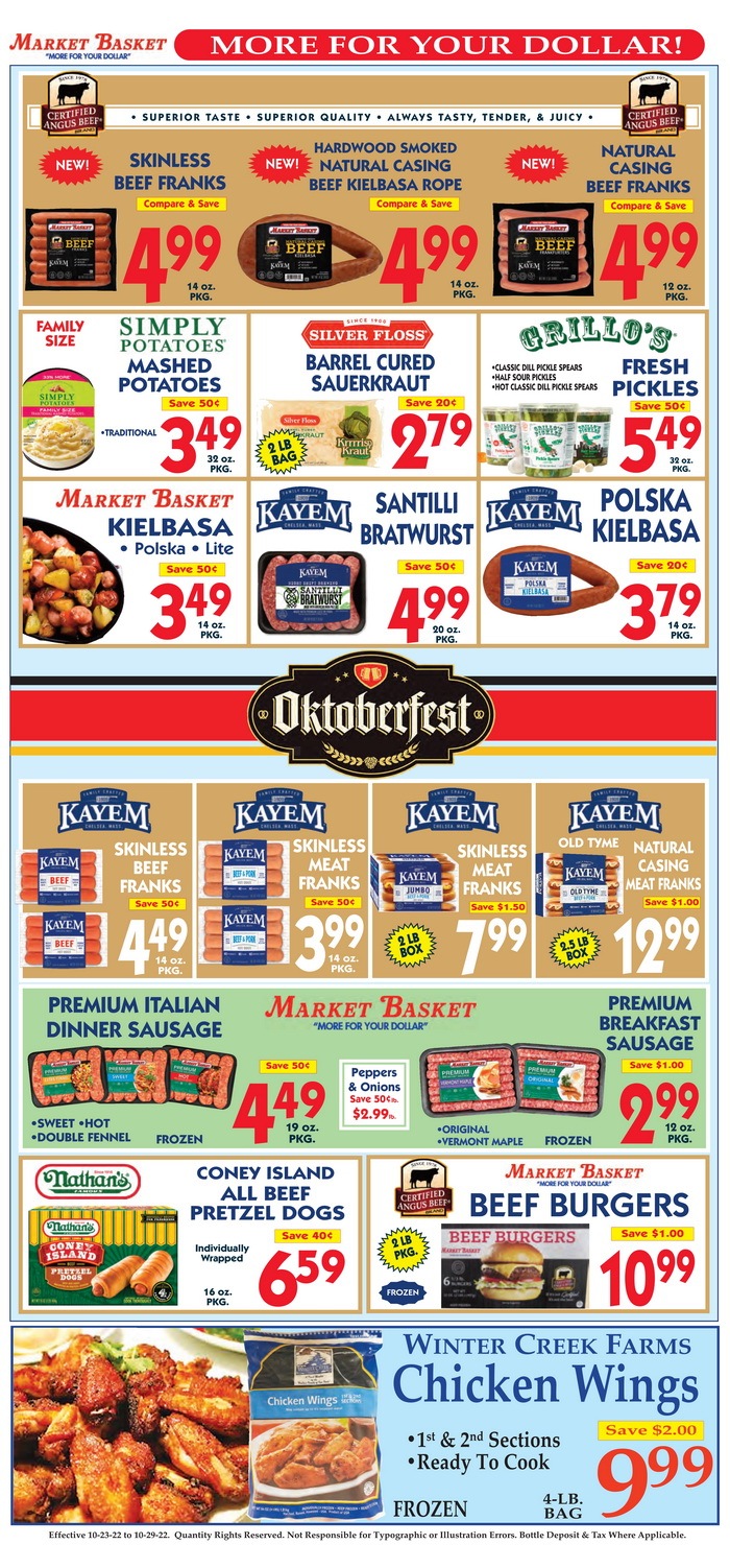 Market Basket Weekly Flyer Oct 23 Oct 29, 2022 (Halloween Promotion