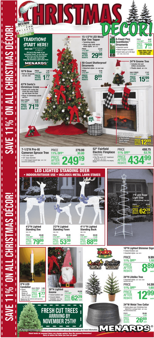 Menards Christmas Sale Ad Oct 27 Nov 06, 2022
