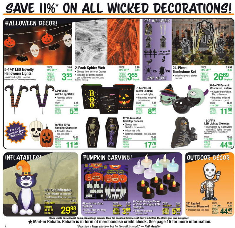 Menards Weekly Ad Oct 06 Oct 16, 2022 (Halloween Promotion Included)
