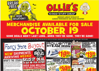 Ollie’s Weekly Ad Oct 19 – Oct 25, 2022 (Halloween Promotion Included)