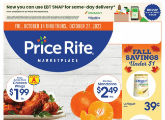 Price Rite Weekly Ad Oct 14 – Oct 27, 2022