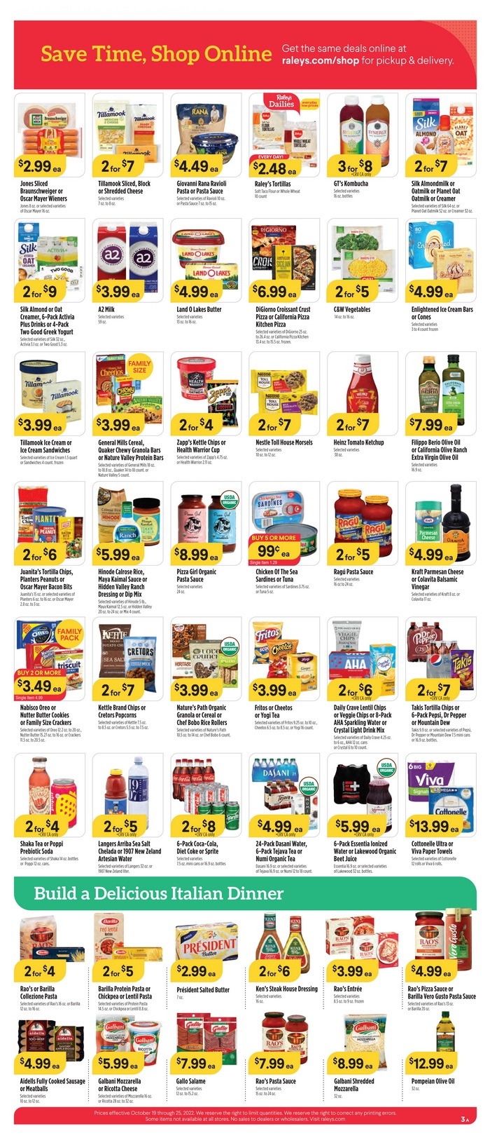 Raley's Supermarkets Weekly Ad Oct 19 – Oct 25, 2022