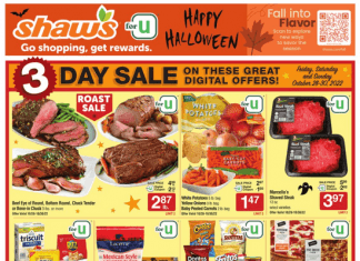 Shaw’s Weekly Ad Oct 28 – Nov 03, 2022