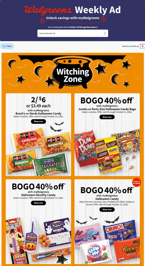 Walgreens Weekly Ad Oct 30 Nov 05, 2022 (Halloween Promotion Included)