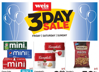 Weis Markets Three Day Ad Oct 21 – Oct 23, 2022