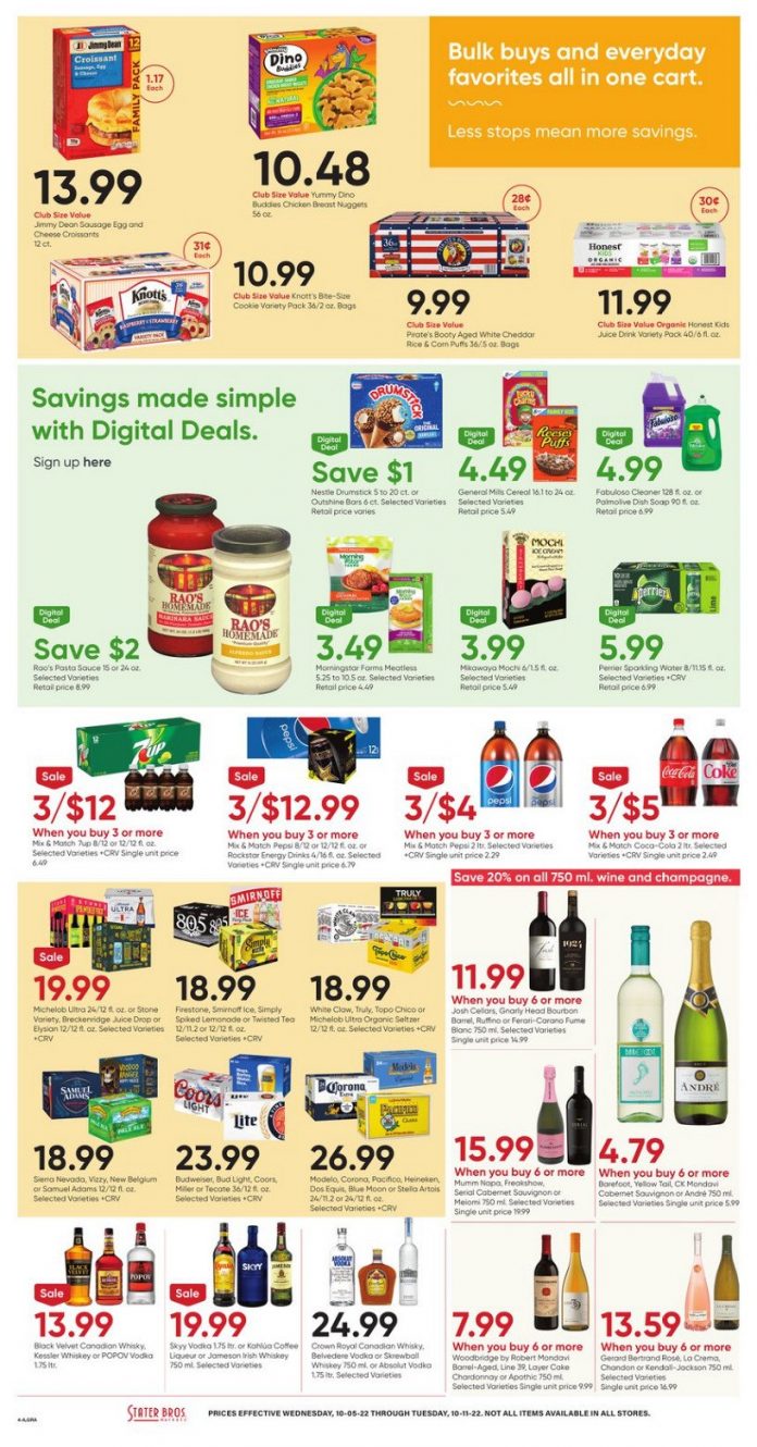 Stater Bros Weekly Ad Oct 05 Oct 11, 2022
