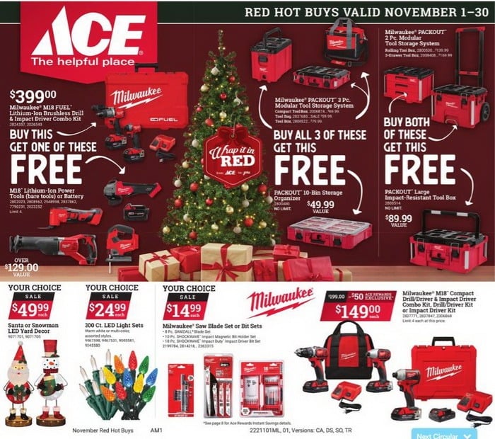 ACE Hardware Red Hot Buys Ad Nov 01 Nov 30, 2022