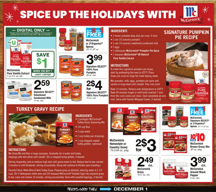 ACME Holiday Flyer Sale Nov 18 Dec 01, 2022