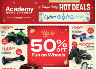 Academy Sports + Outdoors Four-Day Flyer Sale Dec 01 – Dec 04, 2022