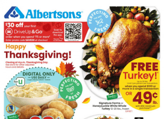Albertsons Weekly Ad Nov 16 – Nov 24, 2022 (Thanksgiving Promotion Included)