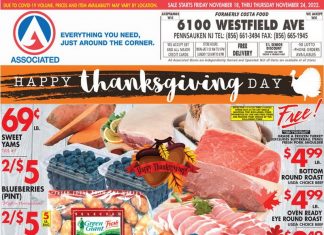 Associated Supermarkets Weekly Ad Nov 18 – Nov 24, 2022 (Thanksgiving Promotion Included)