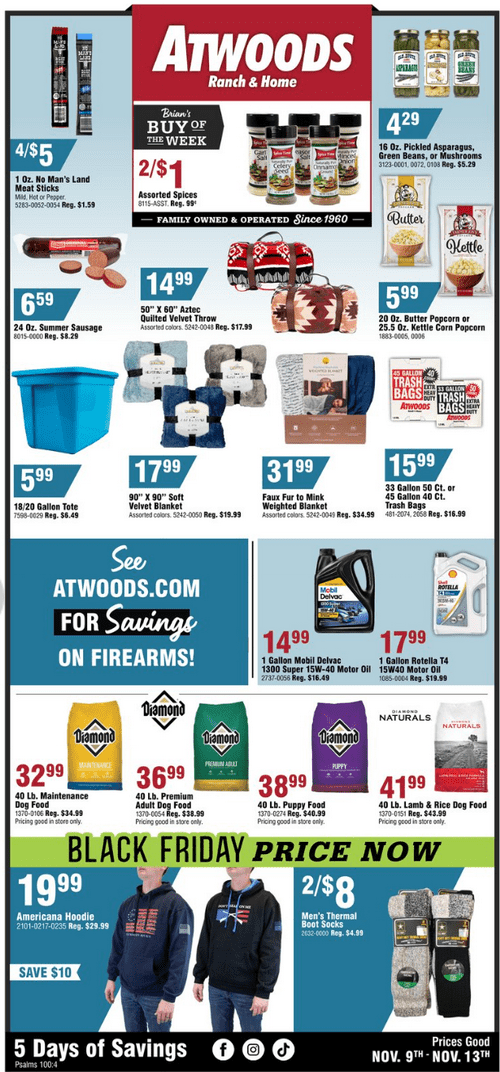 Atwoods Weekly Ad Nov 09 Nov 13, 2022 (Black Friday Promotion Included)
