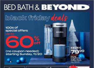 Bed Bath & Beyond Black Friday Ad Nov 22 – Nov 26, 2022