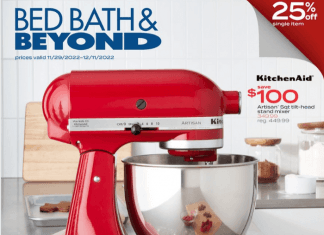 Bed Bath & Beyond Holiday Ad Nov 29 – Dec 11, 2022