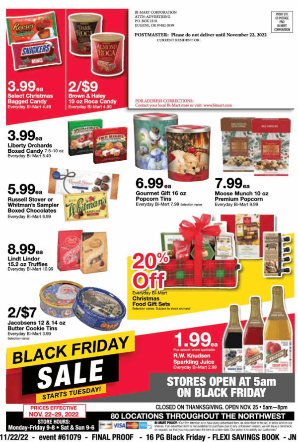 BiMart Black Friday Sale Nov 22 Nov 29, 2022