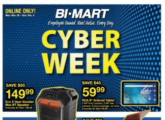 Bi-Mart Cyber Monday Sale Nov 28 – Dec 04, 2022