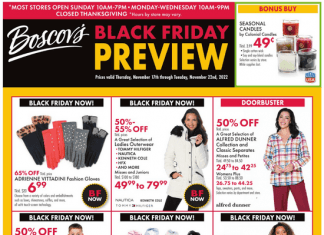 Boscov’s Black Friday Ad Nov 17 – Nov 22, 2022