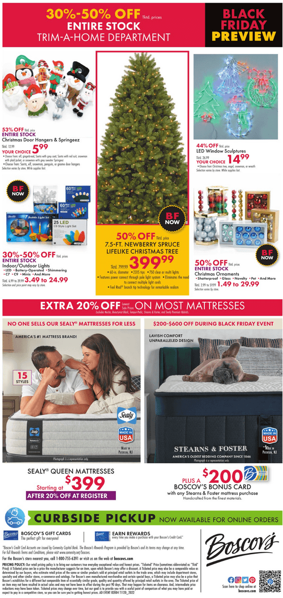 Boscov's Black Friday Ad Nov 17 Nov 22, 2022