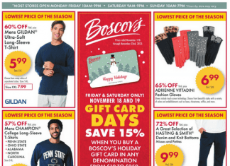 Boscov’s Weekly Ad Nov 17 – Nov 22, 2022
