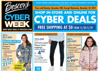 Boscov’s Cyber Week Ad Nov 28 – Nov 30, 2022