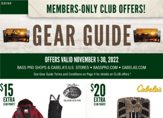Cabela’s Monthly Gear Guide Ad Nov 01 – Nov 30, 2022