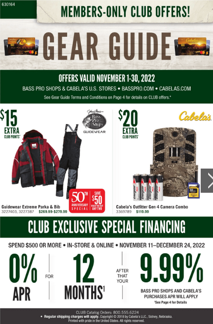 Cabela's Monthly Gear Guide Ad Nov 01 Nov 30, 2022