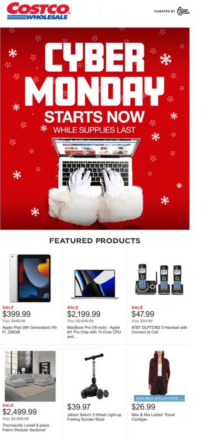 Costco Cyber Monday Ad Nov 28 Dec 02, 2022