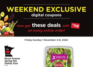Cub Foods Weekend Exclusive Sale Nov 04 – Nov 06, 2022