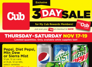 Cub Foods Three-Day Sale Nov 17 – Nov 19, 2022