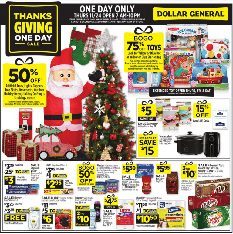 Dollar General Thanksgiving OneDay Ad