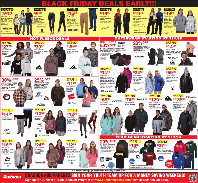 Dunham's Sports Black Friday Deals Early Nov 12 Nov 17, 2022