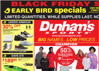 Dunham’s Sports Black Friday Deals Early Nov 24 – Dec 01, 2022